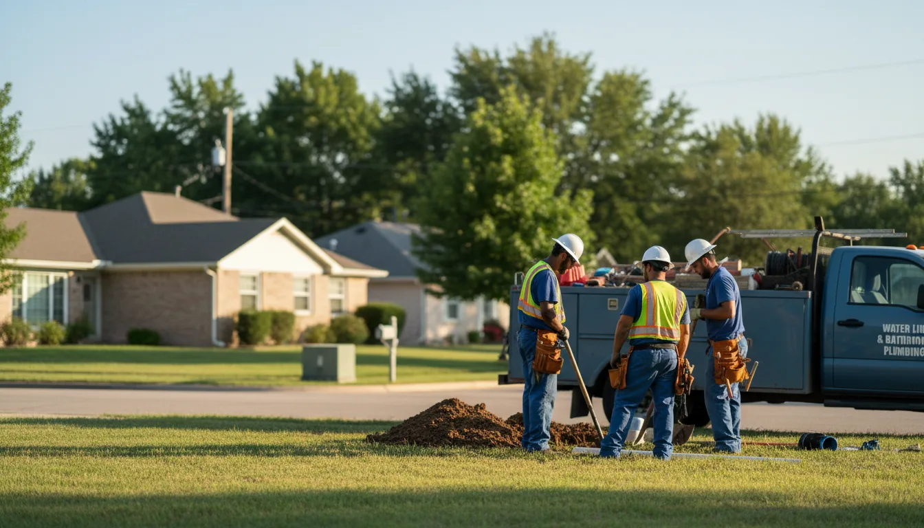 Residential water line and bathroom plumbing service in Mercer, ND